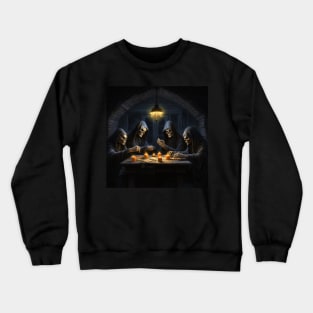 A group of grim reapers playing poker Crewneck Sweatshirt